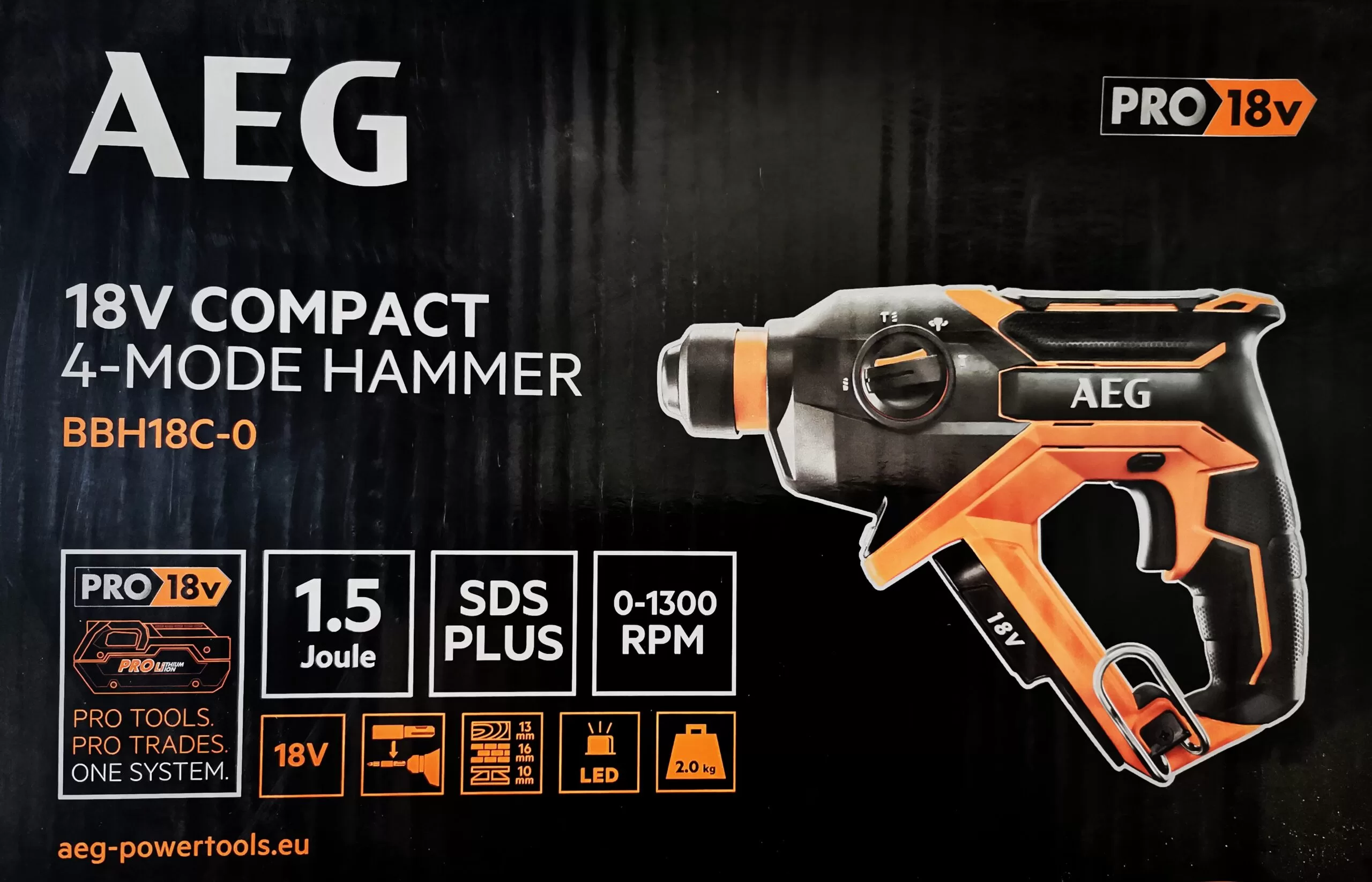PACK AEG (Berbequim, Rebarbadora, Martelo, Saco, Carregador e 3 Baterias) - Image 3