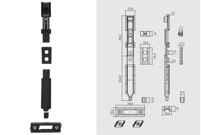 FECHO 2F 106 TERMINAL BAIXO "LEVI"