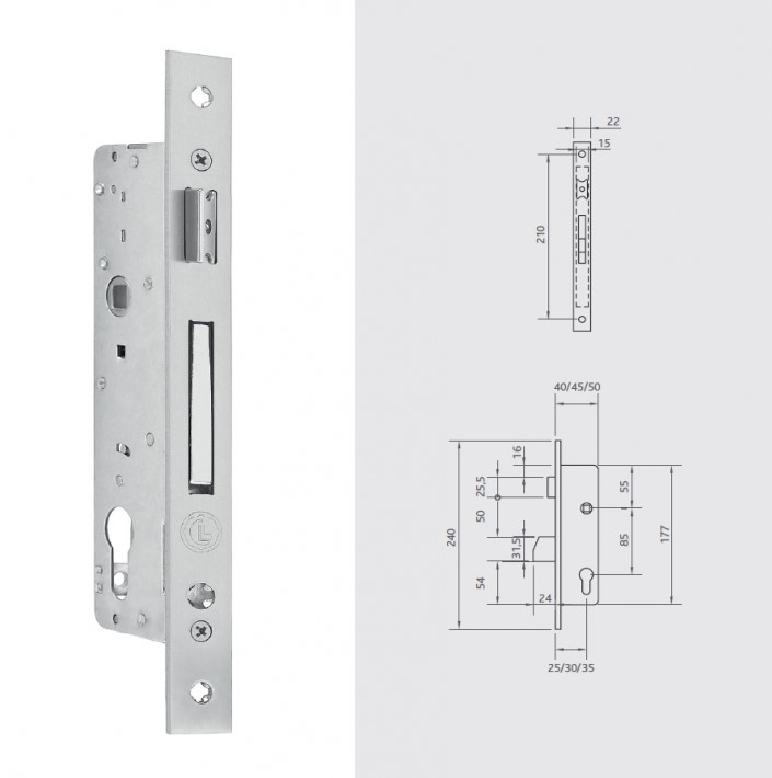 FECHADURA PRUMO 741FX30 "LEVI"