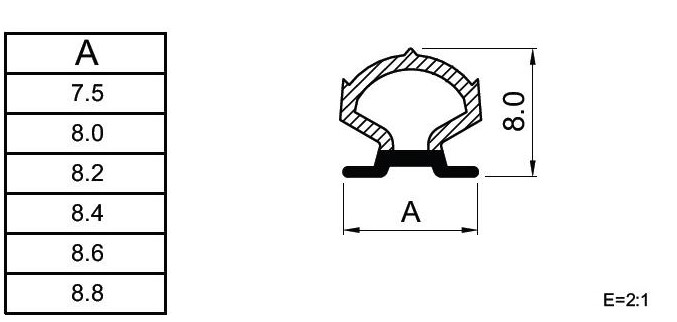 VEDANTE METRO 011 BASE 8.2mm "STAC"